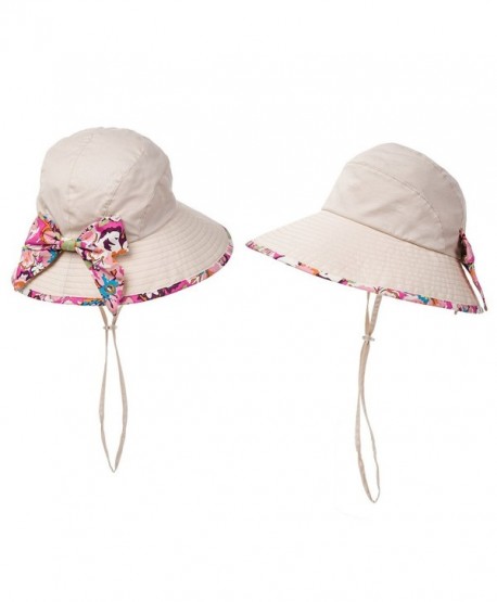 Bucket Cord Sun Summer Beach Hat Wide Brim for Women Foldable UPF 50 ...