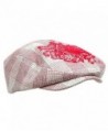 UBI NYH Flower Checkered Hat Pink in Women's Newsboy Caps