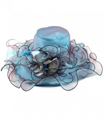 Foldable Organza Church Ruffles Wedding in Women's Sun Hats