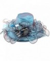 Foldable Organza Church Ruffles Wedding in Women's Sun Hats