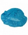 Sequin Nylon Stretchable Beret Blue