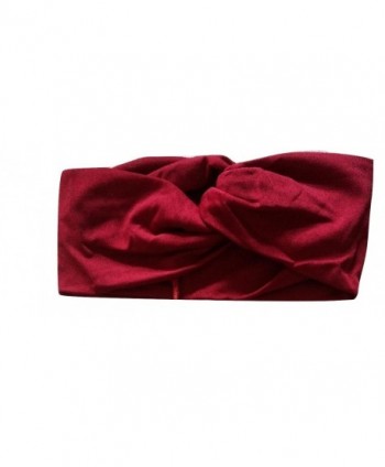 Sporty Shimmer Anne Shine Twist Headband (Wine Red) - Wine Red - CQ12NRYT7JT