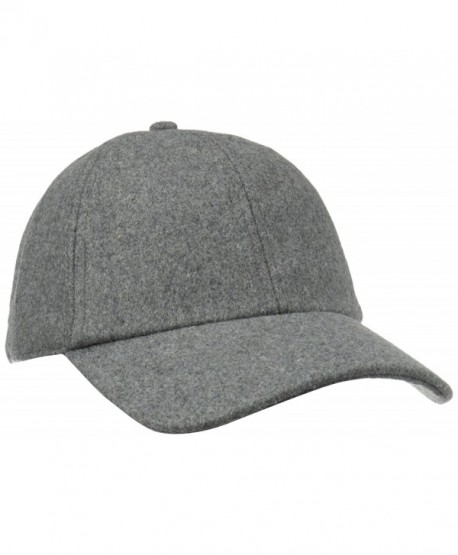 San Diego Hat Company Women's Wool Baseball Hat with Adjustable Back - Charcoal - CM11CZVGAZR