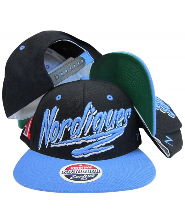 Quebec Nordiques Black/Blue Two Tone Plastic Snapback Adjustable Hat / Cap - CQ1189G26DD