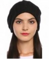 Ababalaya Women's Soft Breathable Knitted Cotton Pregnant Cap Chemo Beanie Nightcap - Black - CN1827ZUODU