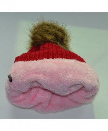 Pompoms Beanie Hat Women Thick Cable Knit Beanie Soft Faux Fur Pom Cap - Navy1 - C012925EEPH