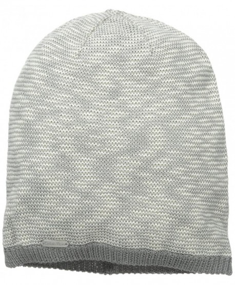 Calvin Klein Women's Slub Knit Reversible Beanie - Heathered Mid Grey - C011A70MPTX