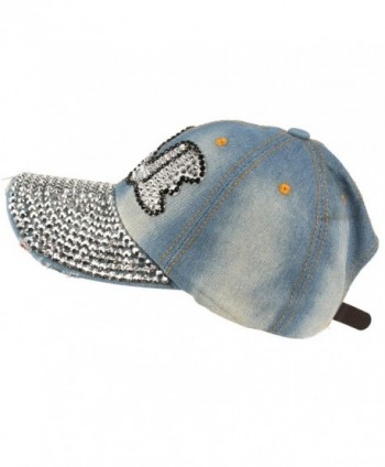 Bubble Rhinestone Baseball Hat Adjustable