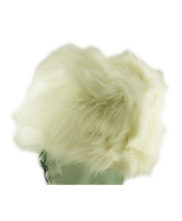 Ladies Womens Luxury Faux Fur Russian Cossack Hat Ski Winter Warm Cosy Lined - Off-White - C8129EBUA1Z