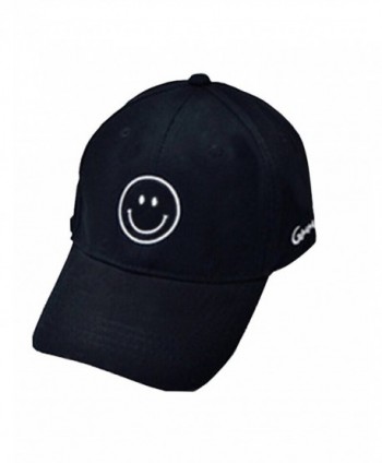 Moore Cool Mens Baseball Cap Smile Adjustable Printed Unisex Hip Pop Flat Hats - Black-smile - CN184N3EEXY