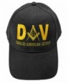 Masonic Baseball Cap Disabled Veteran DAV Mens One Size Black - CW11VX4MKEN