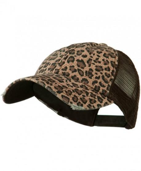 Wholesale Low Profile Soft Structured Canvas Leopard Print Cap (Brown) - 22065 - C811C0NBCJP