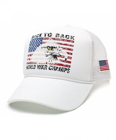 Eagle Back To Back World War Champs Unisex-Adult Trucker Hat -One-Size - White/white - CQ12GU2IF3R