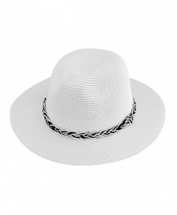 NYfashion101 Casual Braided Panama Fedora