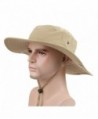 YOYEAH UPF50 + UV-Cut Safari Hat Adventure Hat Brim Wide Fashion Hat Hat Men - Khaki - CA12IA5VSXF