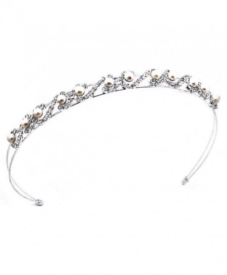 Shop Ginger Wedding White Pearl Headband Bridal Tiara Crystal Prom Party1016 - CE110V5KPG5