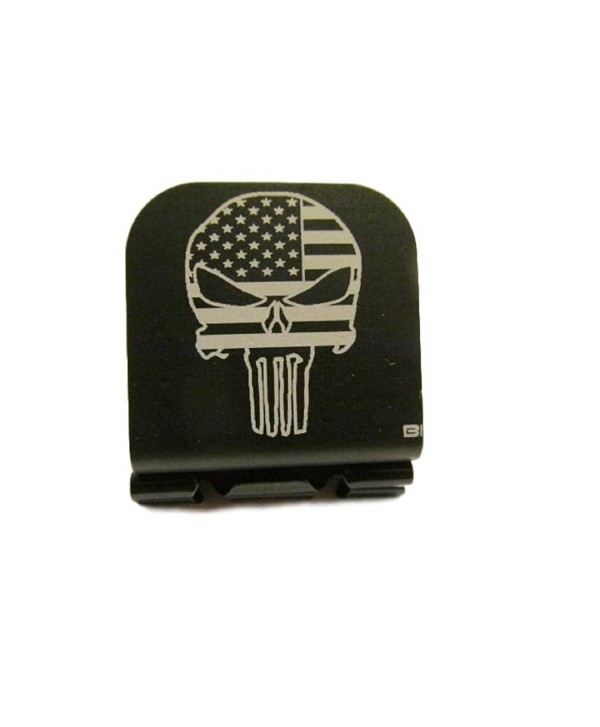American Flag Skull Laser Etched Hat Clip Black - C3129HK6095