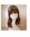 Tuscom Women Faux Fur Beanie Warm Winter Keep Warm Hat Gloves Pocket - Yellow - CE12O9X85UX