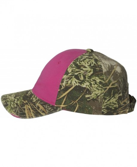 Outdoor Cap - Frayed Women's Camouflage Cap - CGWT611 - Fuchsia/ Realtree Max-1 - CR11W5DAB69