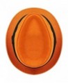 Luxury Divas Orange Basic Fedora in Women's Fedoras