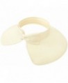 Simplicity Womens Straw Visor Ribbed_Ivory in Women's Sun Hats