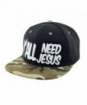 Y'ALL NEED JESUS 3D Logo Snapback Baseball Hat - Black-camo - CD17YIW7IKZ