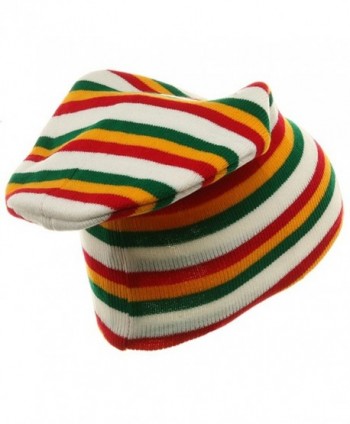 Rasta Long Beanies White RGY W28S15C in Women's Skullies & Beanies