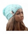 Tinksky Winter Button Leaves Knitting in Women's Skullies & Beanies