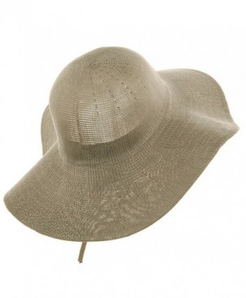 Knitted ML Wide Brim Hat - Khaki - CL114F2WW4N