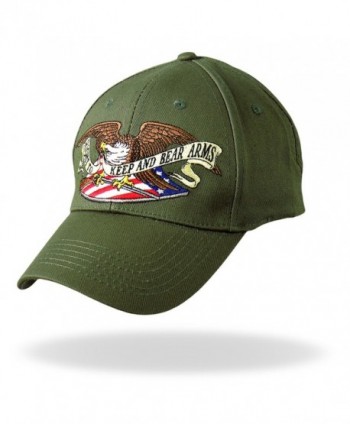 Hot Leathers Right to Bear Arms Ball Cap (Military Green) - Military Green - CL118S5HM1B