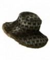 Ladys Brown Faux Fur Trim in Women's Bucket Hats