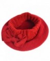 VECRY French Floral Beanie Bow Red in Women's Newsboy Caps