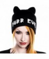 Purr Evil Cat Ear Beanie by Killstar (Black) - Black - CO17YDXHQMZ