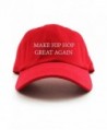 Make Hip Hop Great Again Custom Unstructured Dad Hat - Red - CQ12O0W827B