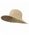 UPF 50+ Solid Cotton Paper Braid Flat Brim Hat - Tan W33S19B - C711D3H9TOR