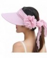 Witery Women Ladies Sun Hats Wide Brimmed Foldable UPF 50+ UV Protective Hat Cap - Purple - CI12F3HZLTL
