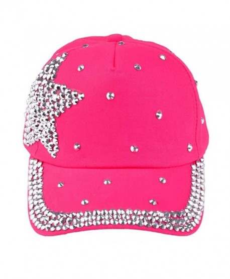 GOTD Kids Hat Baseball Caps caps Snapback Girls Boys Toddlers Summer Sun Hats - Hot Pink - CT12BU3L9Y3