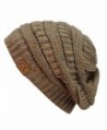 Trendy Warm Chunky Soft Stretch Cable Knit Slouchy Beanie Skully HAT20A (Confetti Taupe) - CC129FZQNN5