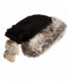 Kuyou Women's Winter Christmas Santa Hat Knit Hat Wool Cap (Black) - C8188IXCTDA