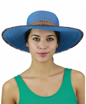 C C Multicolored Fringed Summer Floppy in Women's Sun Hats