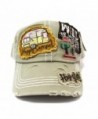 CAPS 'N VINTAGE Khaki Y'all- Happy Camper- Wild Free Multi-Patch Embroidered Adjustable Cap - CP17Z58U7IN