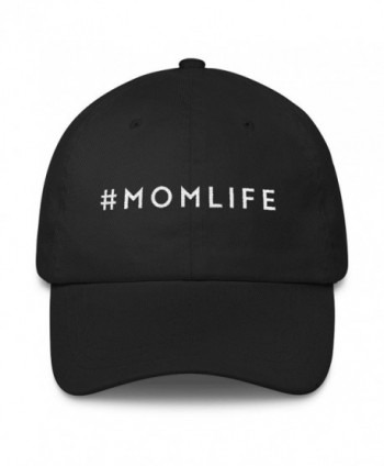 MOMLIFE Mom Life Hat Embroidered Dad Cap By MoodShop Stylish Perfect Gift for Moms - Black - CH17YKNMXMA