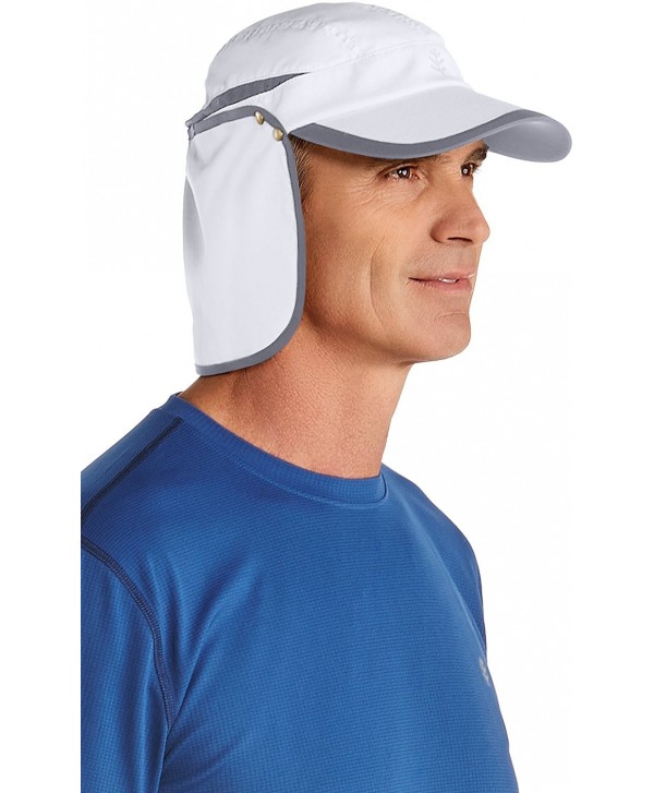 Coolibar UPF 50+ Unisex Sunbreaker Running Cap - Sun Protective - White/Carbon - CZ12FA9AWUD