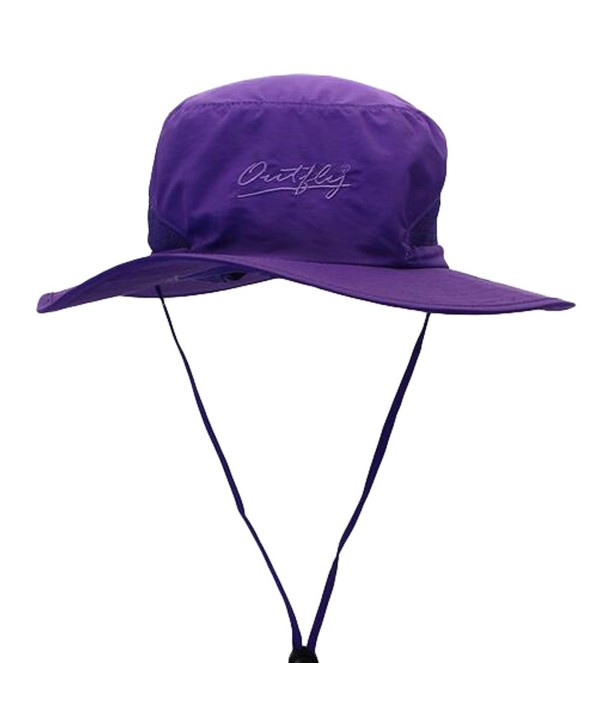 MatchLife Outdoor Soft Outdoor Fishing Hiking Sun Cap Soft Bucket Mesh Unisex Boonie Hat - Purple - CU182EW4MNT