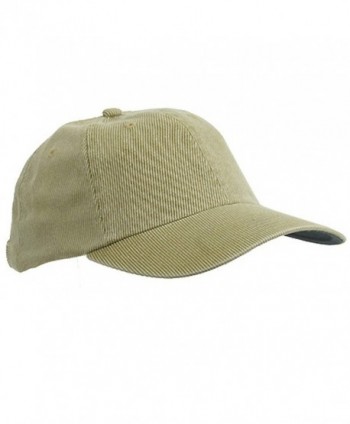 Corduroy Cotton Washed Cap Khaki W32S56D in Women's Baseball Caps