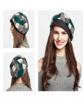 MaitoseTM Womens Scottish Plaid Peaked in Women's Berets