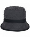 ililily Quilted Crushable hatband Charcoal in Women's Fedoras