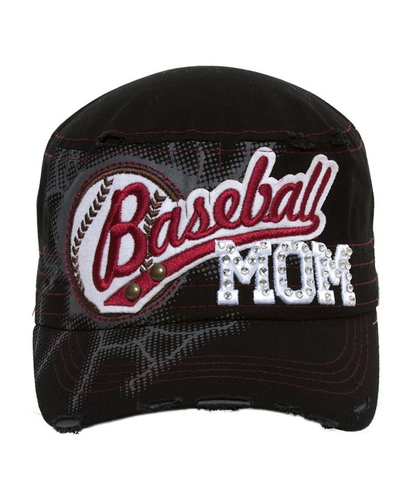 TopHeadwear Sports Mom Distressed Adjustable Cadet Cap - Baseball Mom - CF11MU4USN5