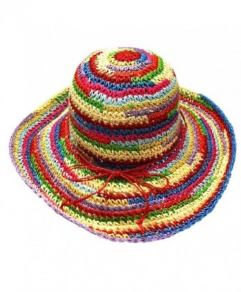 Multicolor Rainbow Floppy Sun Hat - CW1163BGTRF