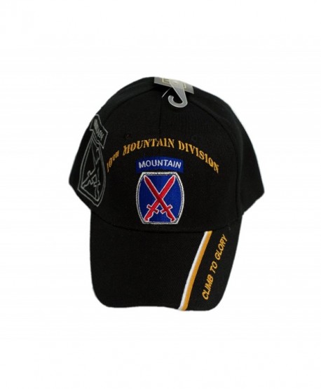 U.S Army 10th Mountain Division "Climb to Glory" Black Shadow Licensed cap623 4-04-B - CP18775RXLG